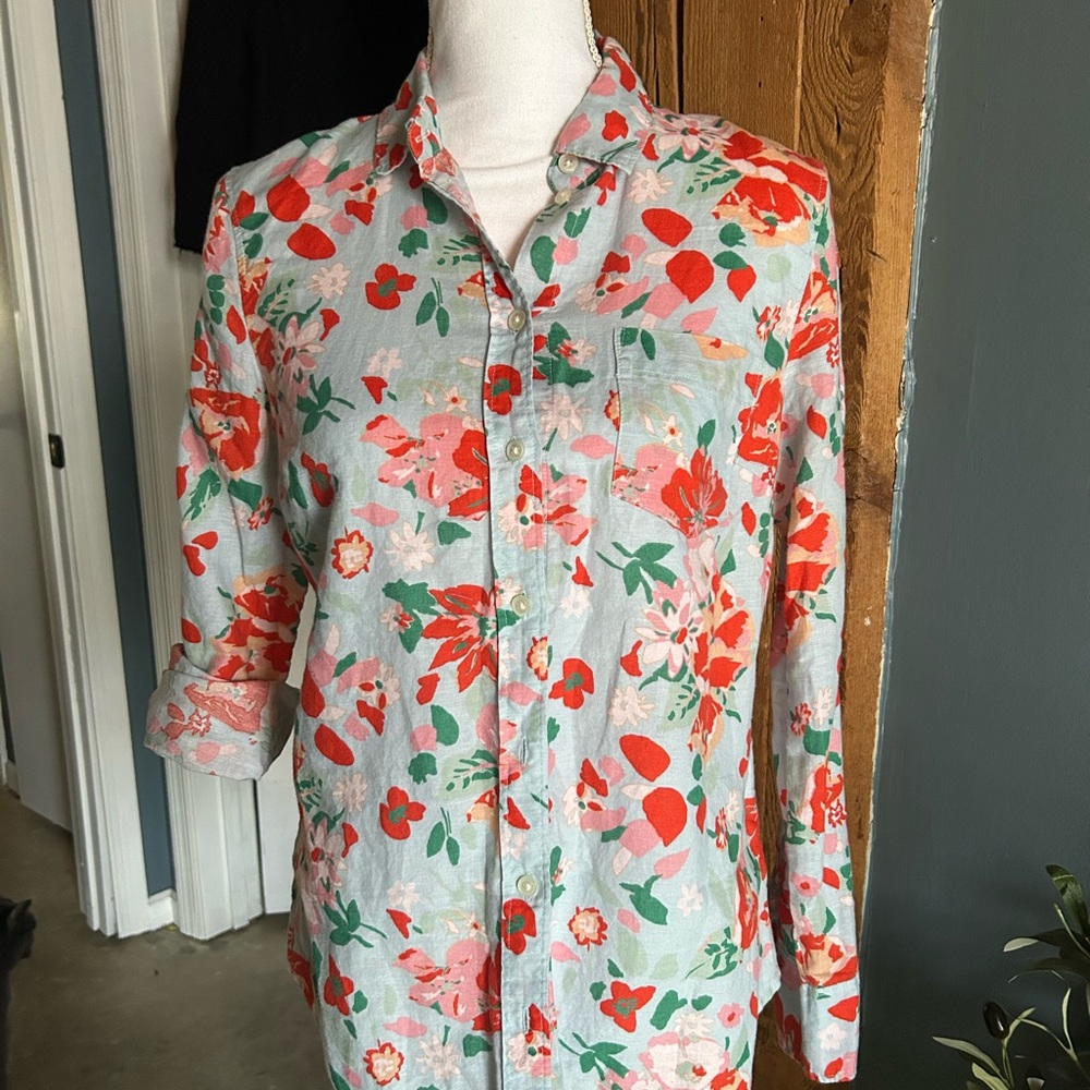 Jcrew Floral Button-Up Shirt